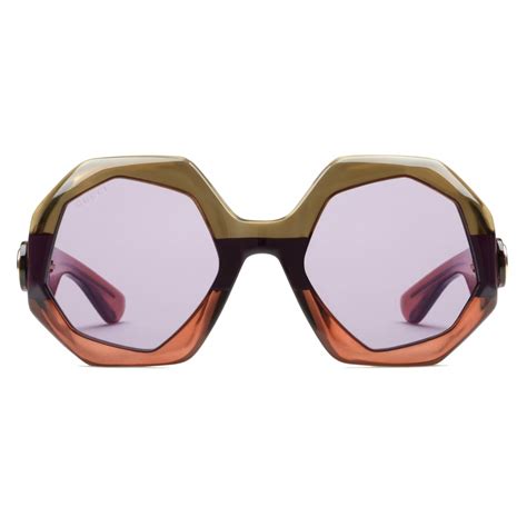 gucci eyewear geometric-frame sunglasses|gucci round sunglasses women.